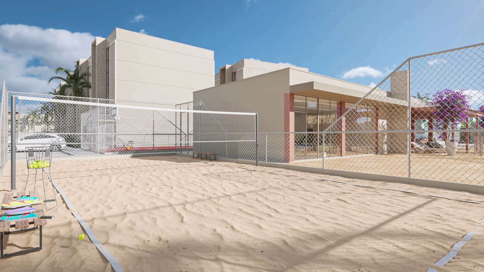 Arena de beach tennis do Summer Ville Flecheiras